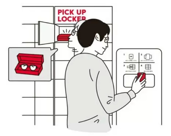 JINS、日本初の「メガネのセルフ受け取り用ロッカー」を展開