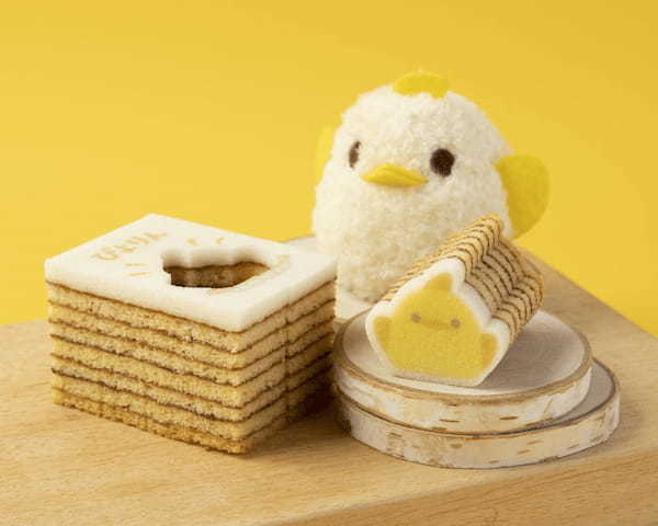 新・名古屋名物 ひよこの形のスイーツ『ぴよりん』×型ぬきバウム専門店「カタヌキヤ」　　ぴよりんが、“型ぬきしながら食べる”バウムになりました
