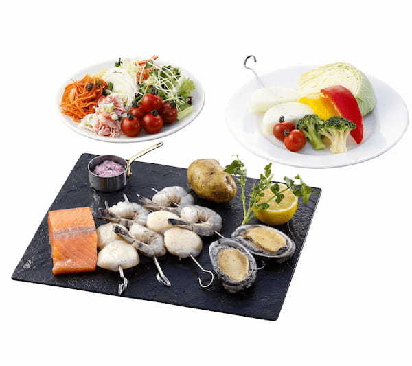 東京湾を見渡す開放的なテラスで楽しむ本格炭火BBQ&サラダバーシズラーアクアシティお台場 BBQテラス 4月7日(金)オープン!