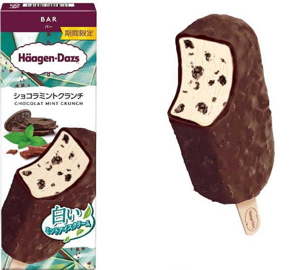 ハーゲンダッツの「チョコミントアイスクリーム」が、初めてバーになって待望の新登場！　バー『ショコラミントクランチ』7月9日(火)より期間限定新発売！