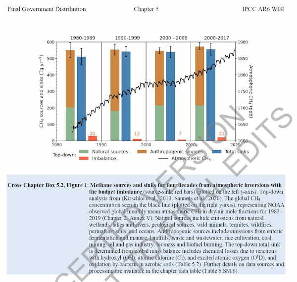 IPCC報告の論点㊷：メタンによる温暖化はもう飽和状態