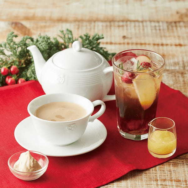 【Afternoon Tea】クリスマスシーズン限定「苺とピスタチオホイップのクリスマスツリーパフェ」登場!芳醇なラ・フランス×キャラメルの「フルーツミルフィーユ」も