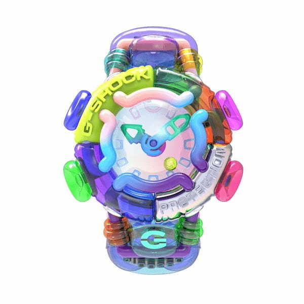 【2000個限定 デジタル・データのG-SHOCK】 “未来の耐衝撃構造”を表現