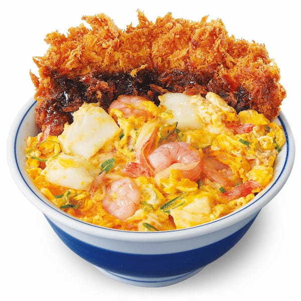 海鮮の旨味たっぷりの塩だれとごま油香る「海鮮たまごチキンカツ丼」かつやに新登場