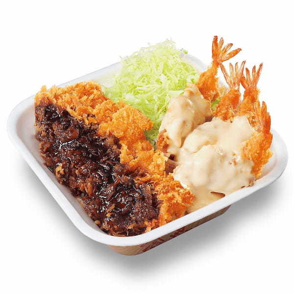 【海老&チキン】揚げ揚げでボリューム重視「海老マヨとチキンカツの合い盛り」かつやに新登場!