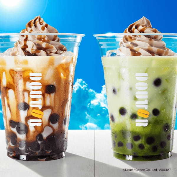 ドトールコーヒーショップで4月27日(木)より きなこホイップ使用の新作タピオカが登場! ピーチの味わいのヨーグルンや、チーズ好き必須のカルツォーネも同日発売