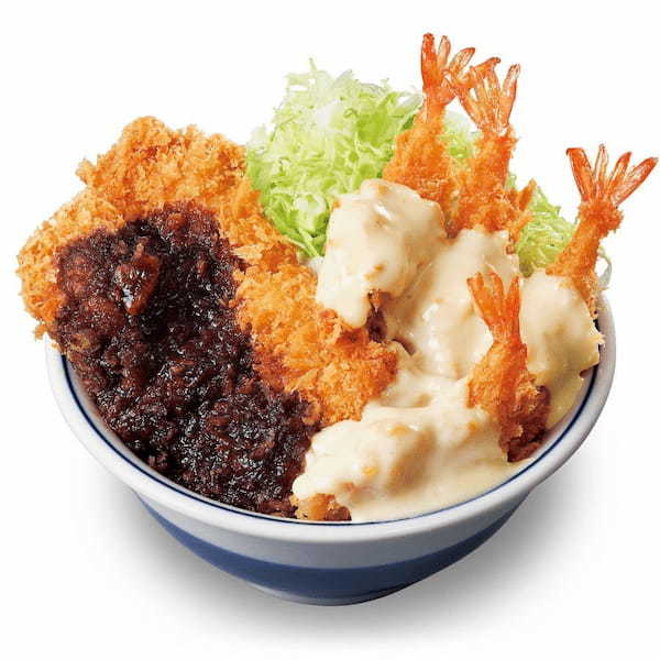 【海老&チキン】揚げ揚げでボリューム重視「海老マヨとチキンカツの合い盛り」かつやに新登場!