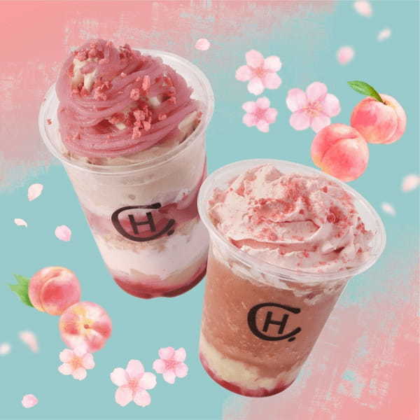 「桜と桃のパフェ」と「桜と桃のフラッペ」が新発売!この春限定のシーズナルメニュー。 カカオライフスタイルブランド「ホテルショコラ」