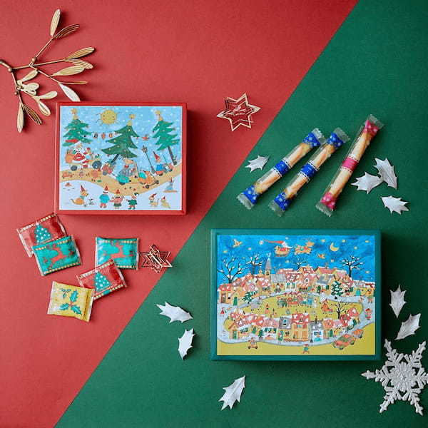 ヨックモックからのクリスマスコレクション2023 11月1日(水)からトムテが描かれた限定商品と28年間愛され続けるホリデー缶が登場