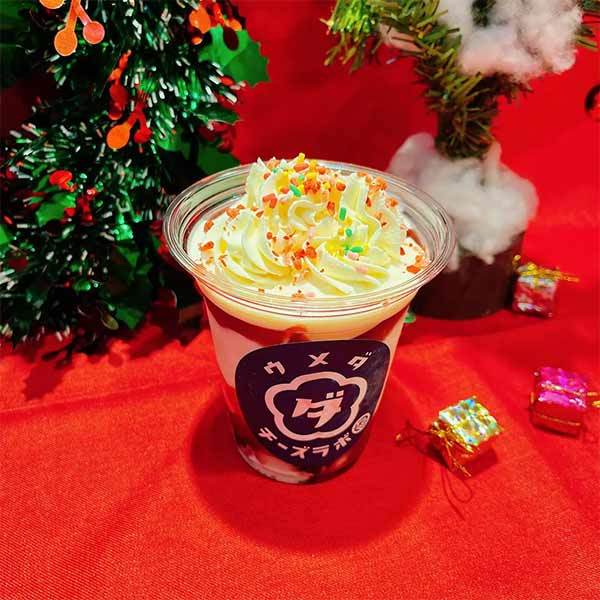 ★冬でもやっぱりクセになる~!<ウメダチーズラボ>誕生5周年記念「飲めるチーズケーキ」がパフェになって登場!が11/22(水)より期間限定で販売。クリスマスバージョンで♪@大丸梅田店