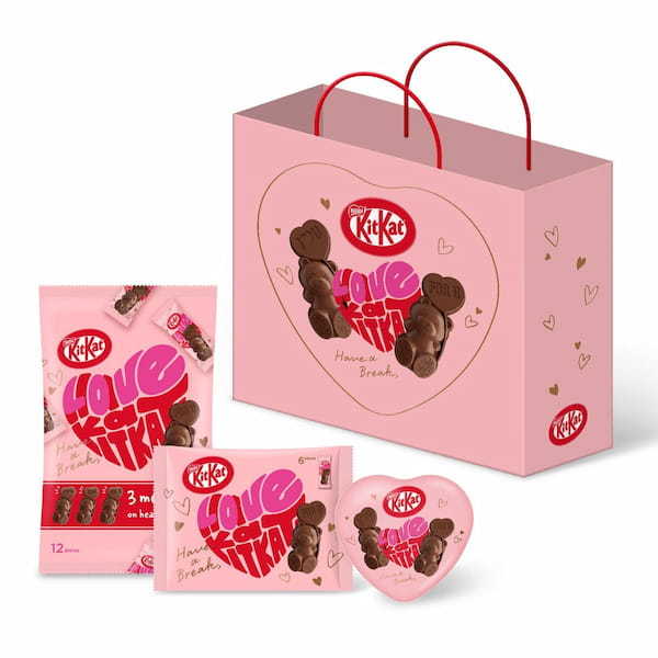 昨年約2週間で完売した「クマ型キットカット」が今年のバレンタインも登場!「キットカット ハートフルベアー」1月15日(月)より、数量・期間限定で販売開始