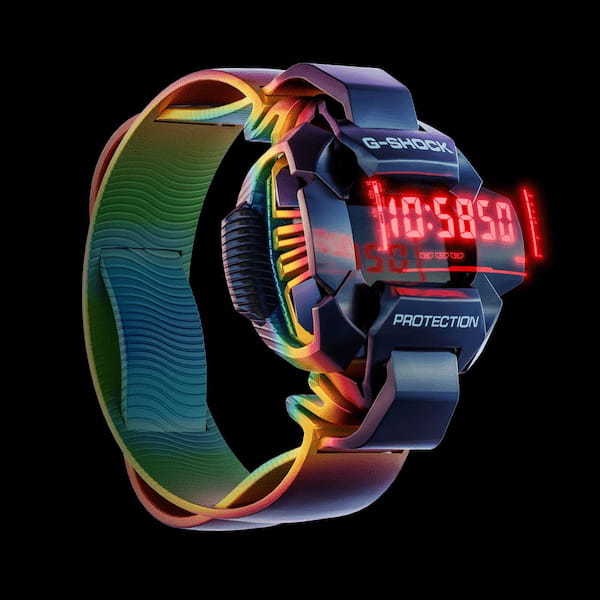 【2000個限定 デジタル・データのG-SHOCK】 “未来の耐衝撃構造”を表現