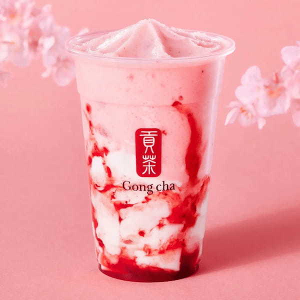 待望の春到来!Gong chaの大ヒットメニューが今年も登場「いちご杏仁 ミルクティー&フローズン」