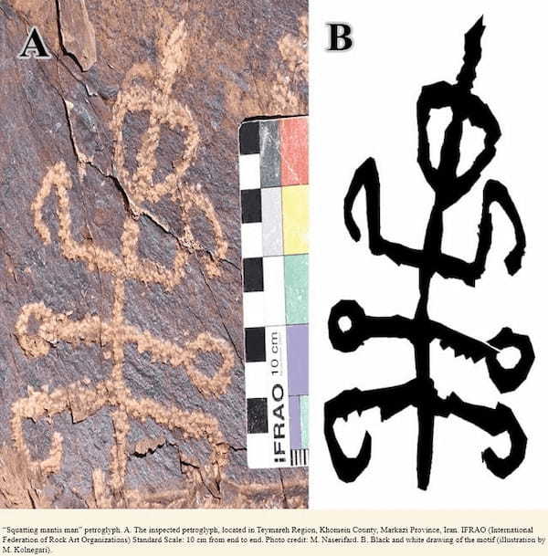 4万年前の“カマキリ人間”の岩絵！？ 古代の地球に来た宇宙人か「スクワッターマン」か！？