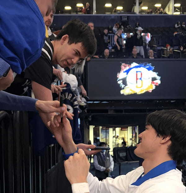 【NBA】渡邊雄太(ネッツ)にジェイコブス晶 (NBAグローバルアカデミー)がネッツホームへ会いにいく