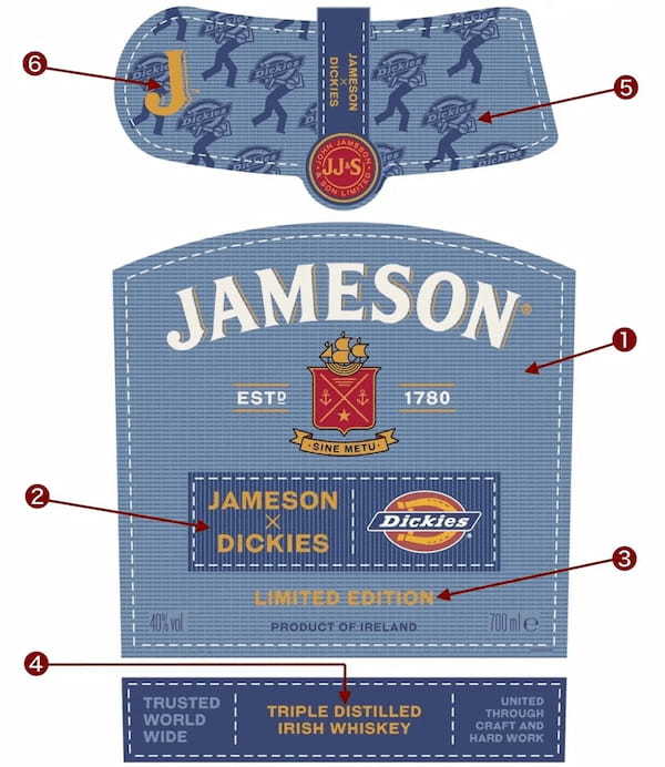 No.1アイリッシュウイスキー※1 JAMESON × Dickies コラボレーション！限定デザインボトル『ジェムソン Dickies リミテッド』9月4日(月)から数量限定発売