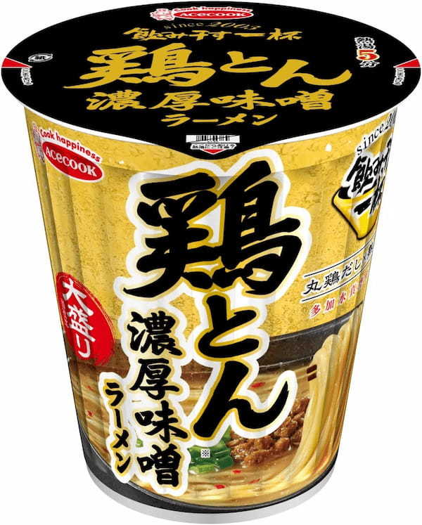 タテロング　飲み干す一杯　鶏とん濃厚味噌ラーメン　大盛り　新発売