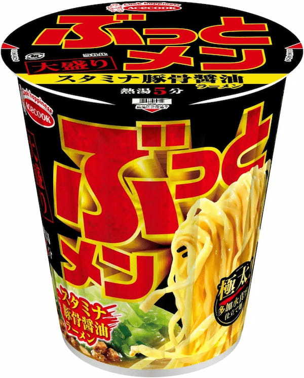 ぶっとメン　スタミナ豚骨醤油ラーメン　大盛り　新発売