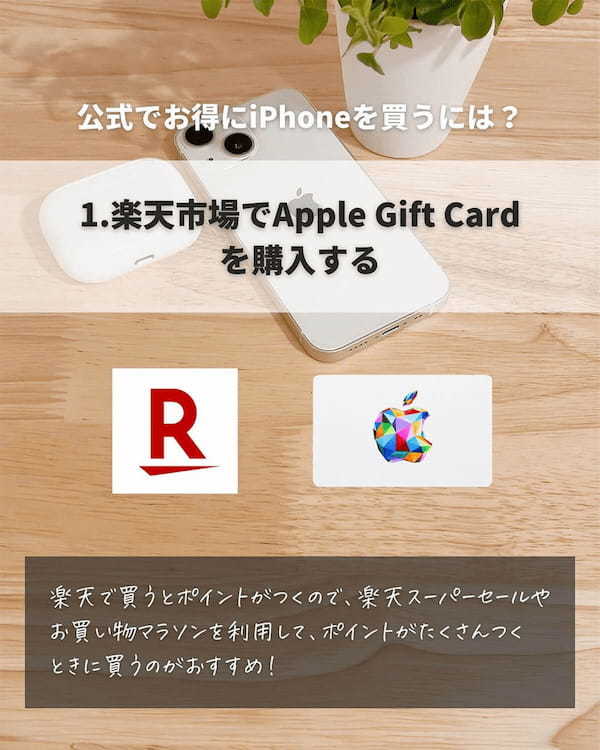 楽天経由でApple製品をお得に購入する方法 – 「Apple Gift Card」必須