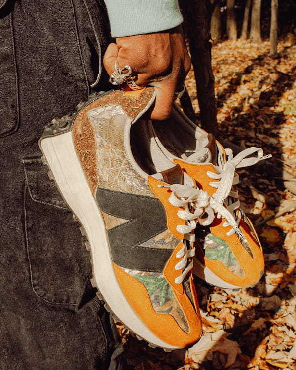 カモ柄が目を引く！NEW BALANCE×atmos MS327ART“Realtree CAMO”のスニーカー登場