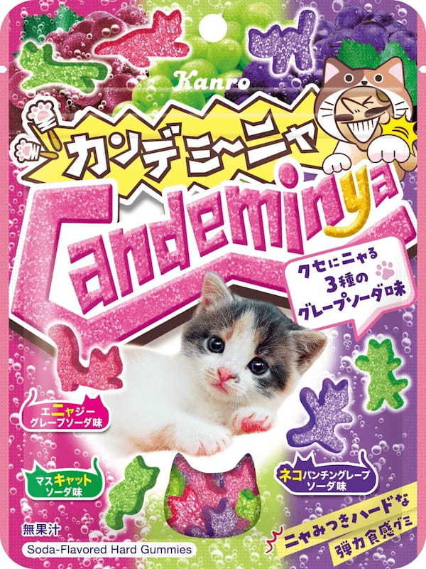 2月22日は「猫の日」！好評の猫型グミが「子猫パッケージ」で新登場カンロ 「カンデミーニャグミ」 発売