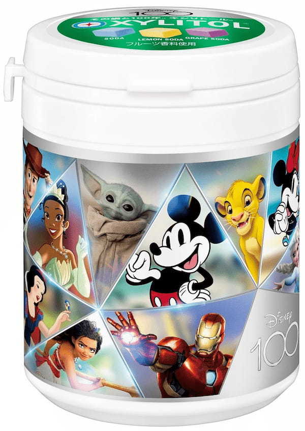 キシリトールガム ディズニー100周年限定デザイン第一弾!「キシリトールガム ENJOY CUBEアソートボトル」2023年6月6日(火)夏秋の期間限定で全国発売