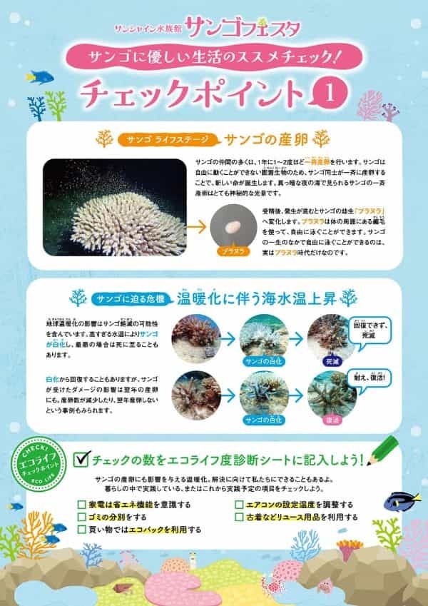 サンシャイン水族館「サンゴフェスタ～サンゴに優しい生活のススメ～」を開催！