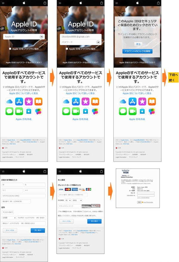 AppleからのSMSに要注意、偽サイトに「セキュリティ」見慣れたサイトに惑わされないで