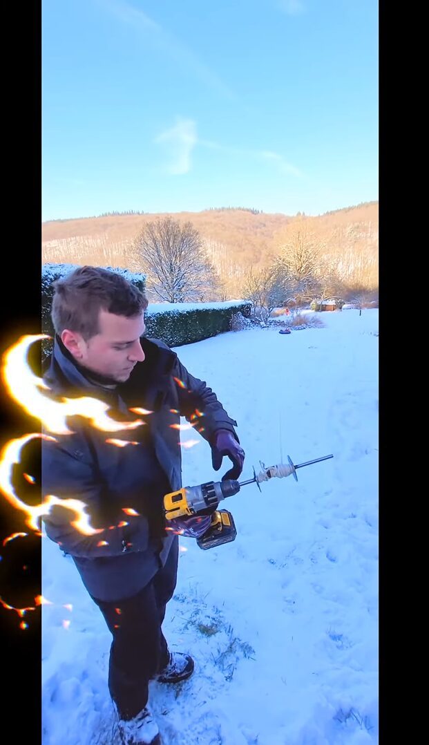 パパがDIYしたソリが天才過ぎる!滑っていくソリにつながれた紐に工夫すれば、回収は楽だし子供も楽しい!!【海外・動画】