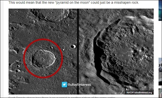 NASAが月の北部で「巨大ピラミッド」を写してしまう？クレーター内部に宇宙人基地が存在か！？