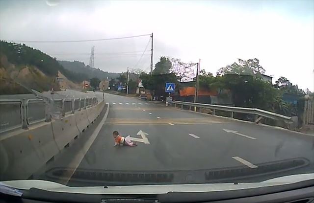 【衝撃のドラレコ映像】ドラレコに映っていたのは道路を横切る何か!道路上にいてはいけない何かが!
