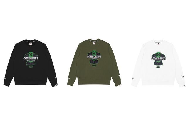 スウェットやTシャツも。AAPE BY A BATHING APE×MINECRAFTのコラボアイテム