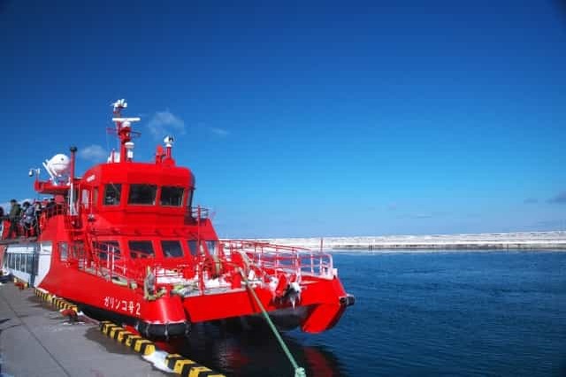 冬の北海道を観光、紋別郡でオホーツク海の流氷をみた。