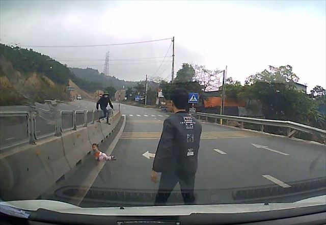 【衝撃のドラレコ映像】ドラレコに映っていたのは道路を横切る何か!道路上にいてはいけない何かが!
