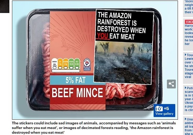 肉食は喫煙と同じ？ 「肉を食べると動物が苦しむ」タバコ式の警告画像で購買意欲低下へ