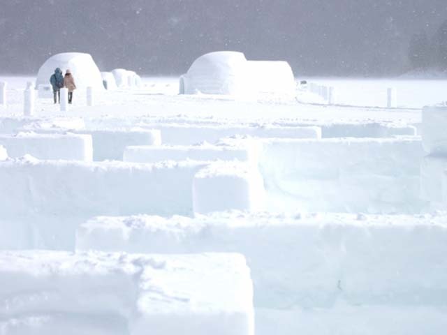 然別湖コタンで雪と氷の村人になろう
