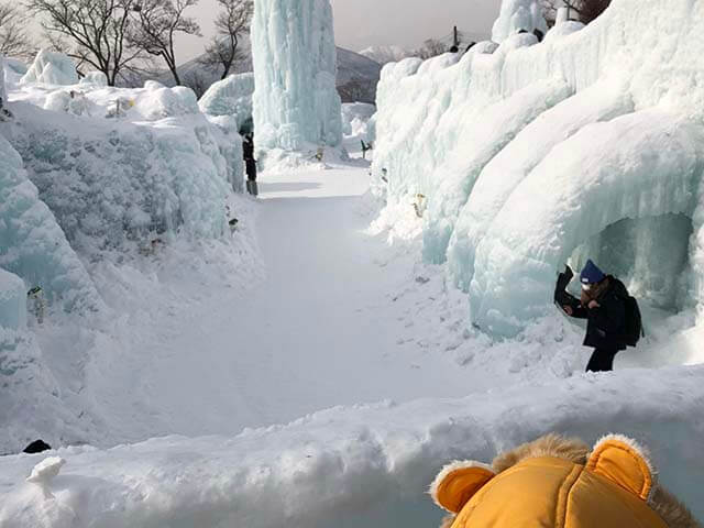 幻想的な雪の景色〜千歳の支笏湖氷濤(しこつこひょうとう)まつり