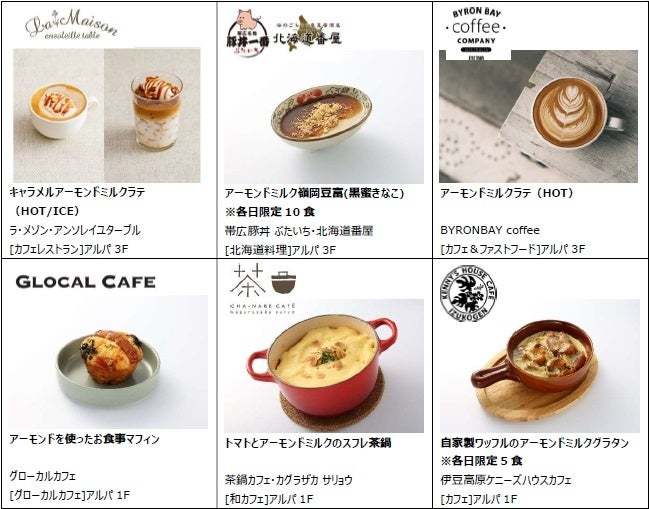 江崎グリコと池袋・サンシャインシティが協働し 「アーモンド効果」を使ったコラボメニューを21店舗で提供