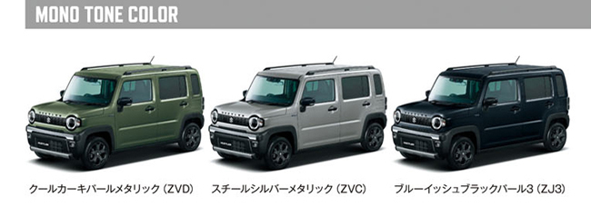 スズキ・ハスラーが一部仕様変更を実施。新たにアクティブ志向の「タフワイルド」を設定