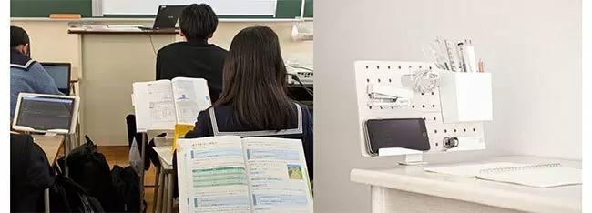 これで机から端末を落とさない！高校生とニトリが共同開発した「タブレット・ブックスタンド」