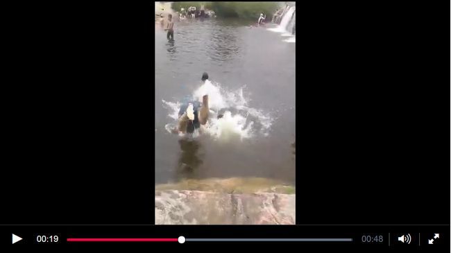「オコシテオコシテ」の再来か? 頭から川に飛び込んだら…ヤバすぎる水難事故の映像流出=ブラジル