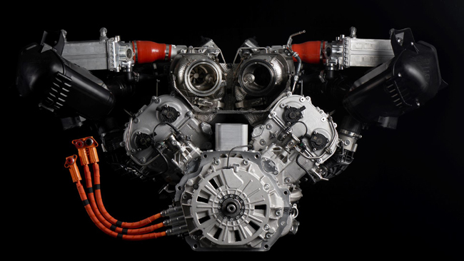 ランボルギーニの次世代HPEVスーパースポーツはV8ツインターボエンジン+モーターのプラグインハイブリッドシステムを搭載