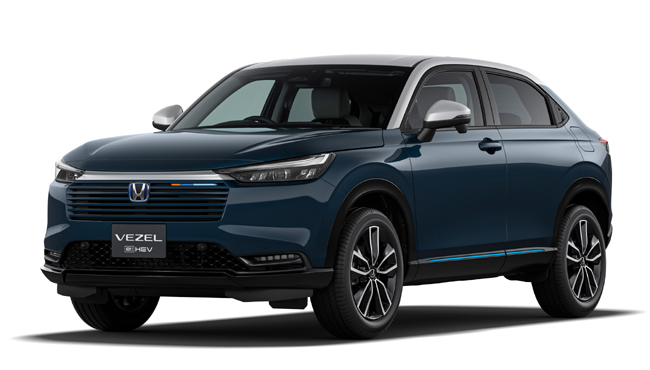ホンダ・ヴェゼルがマイナーチェンジ。e:HEV Xにアウトドア志向の「HuNTパッケージ」を、e:HEV Zにスタイリッシュな「PLaYパッケージ」を新設定
