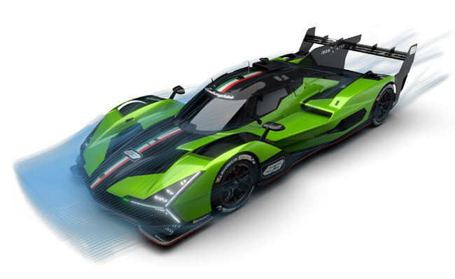 ランボルギーニ初のハイブリッドレーシングプロトタイプマシンが初公開