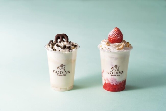 GODIVA caféより、ケーキのような濃厚な味わいのデザートドリンク2種類が登場！「GODIVAデザートドリンク チーズケーキ」「GODIVAデザートドリンク ストロベリーショートケーキ」