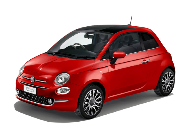 フィアット500/500Cに1.2Lエンジンを搭載した「1.2ドルチェヴィータ」を設定。1.2ドルチェヴィータをベースとする限定モデルの「グランデ ブル」も登場