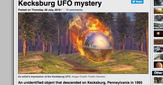 謎すぎるUFO墜落「ケックスバーグ事件」の真相とは!?旧ソ衛星か、ナチス秘密兵器か「トカゲ見た」証言も!