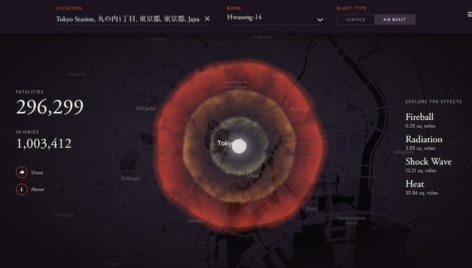 東京に核兵器が打ち込まれたらどうなる…？悪夢のシミュレーション結果