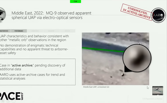 米国防総省が中東で撮影された「オーブ型UFO映像」を公開! UAP調査の結論は?