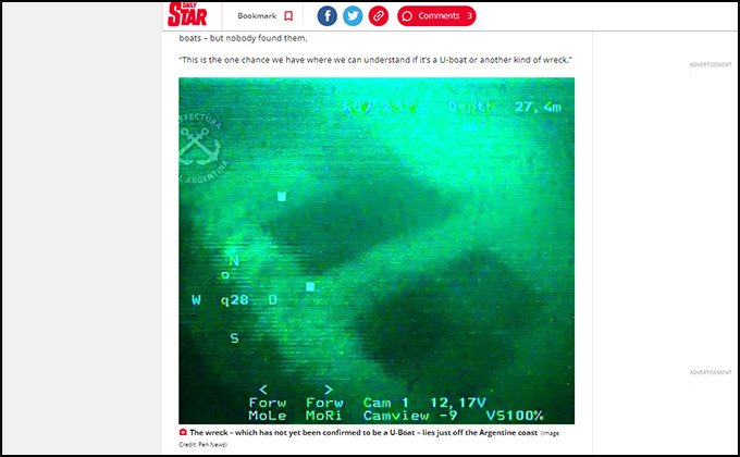 ヒトラーはやはり南米に逃れていた!? アルゼンチン沖で「Uボートの残骸」発見か… 政府は調査を打ち切り“不可解な沈黙”続ける